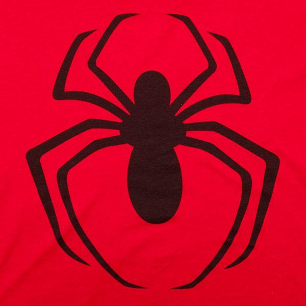 Red Spider Logo - Spider Man Classic Logo Juniors TShirt