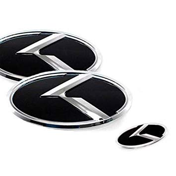 Black Kia Logo - Amazon.com: KIA K Logo Pride RIO 3D Emblem 3pc SET: Automotive