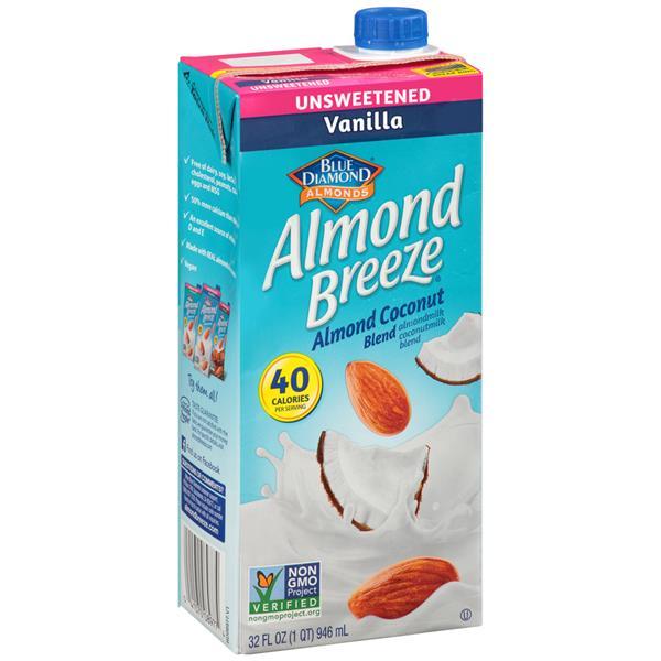 Blue Diamond Milk Logo - Blue Diamond Almonds Almond Breeze Unsweetened Vanilla Almond