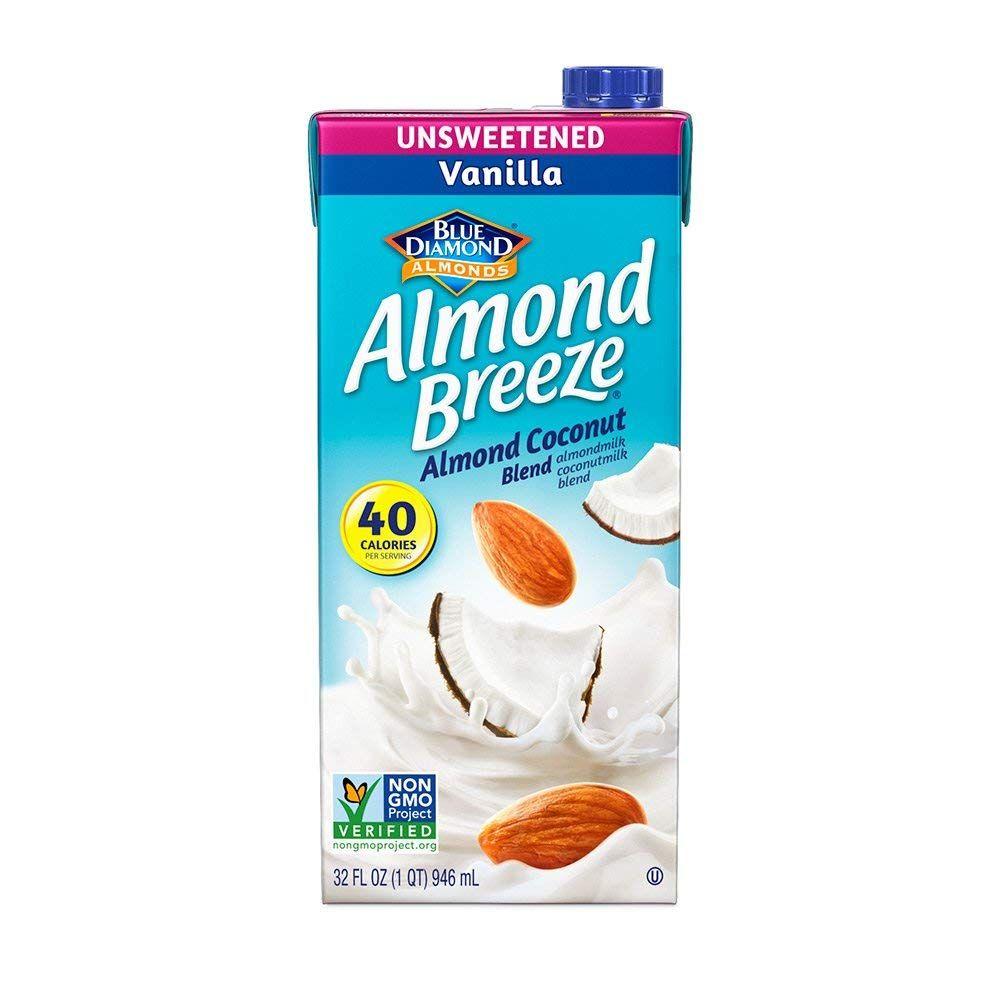 Blue Diamond Milk Logo - Almond Breeze Dairy Free Almondmilk Blend, Unsweetened Almond