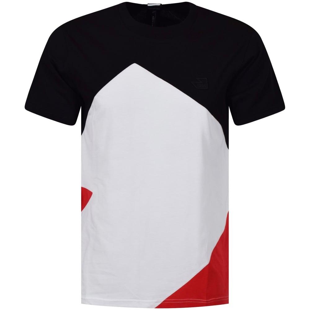 Red White Black Logo - VERSUS VERSACE Versus Versace Black/White/Red Pattern Logo T-Shirt ...