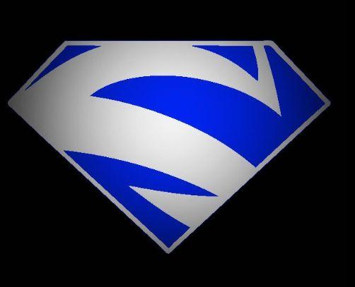 White and Blue Superman Logo - Blue & White Superman Logo. Superman Logo's. Superman