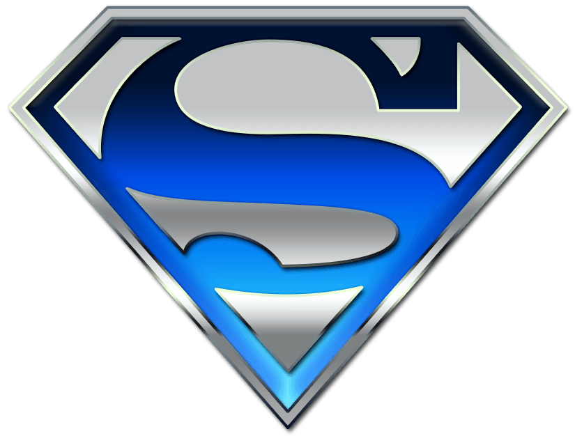 White and Blue Superman Logo - Superman Logo Png Transparent PNG Logos