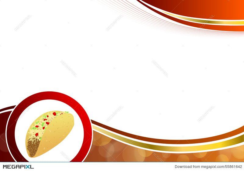 Red and Yellow Wave Logo - Abstract Background Food Taco Red Yellow Wave Frame Illustration ...