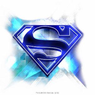 White and Blue Superman Logo - Blue Superman Logo Accessories. Zazzle.co.uk