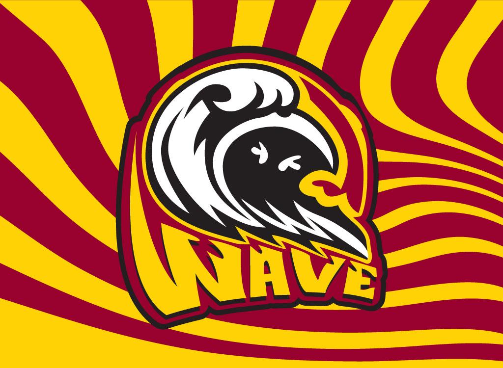Red and Yellow Wave Logo - Social Wave Logo