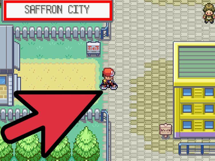 Blue Leaf Green Flame Logo - How to Get to Saffron City in Pokémon FireRed and LeafGreen