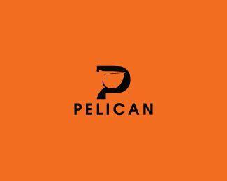 Two P Logo - Pelican Logo design that represents Pelican in negative space