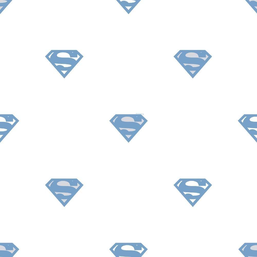 White and Blue Superman Logo - GALERIE SUPERMAN LOGO PATTERN SUPERHERO DC COMICS CHILDRENS ...
