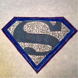White and Blue Superman Logo - Superselty XD Based of the Superman logo done with my favorite ...