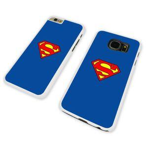 White and Blue Superman Logo - SUPERMAN LOGO BLUE DESIGN WHITE PHONE CASE COVER fits iPHONE ...