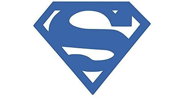 White and Blue Superman Logo - Amazon.com : Superman Logo Vinyl Sticker Decal (Azure Blue, 2