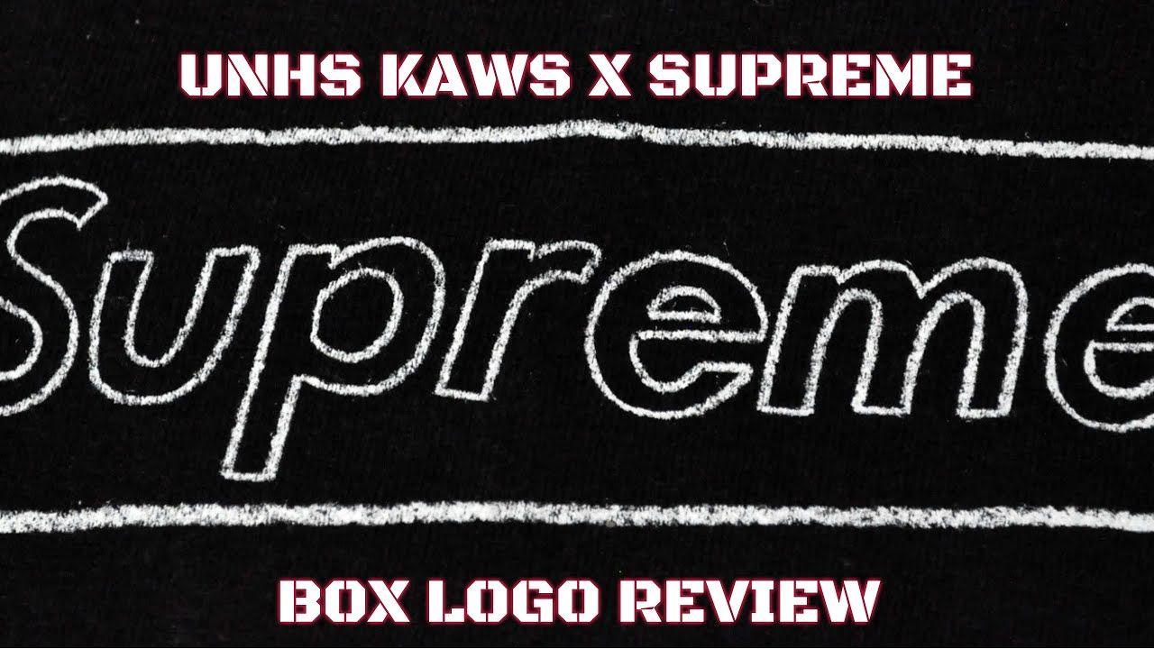 Kaws Logo - UNHS (Unionhouse) Review KAWS X Supreme Collab Box Logo Hoodie