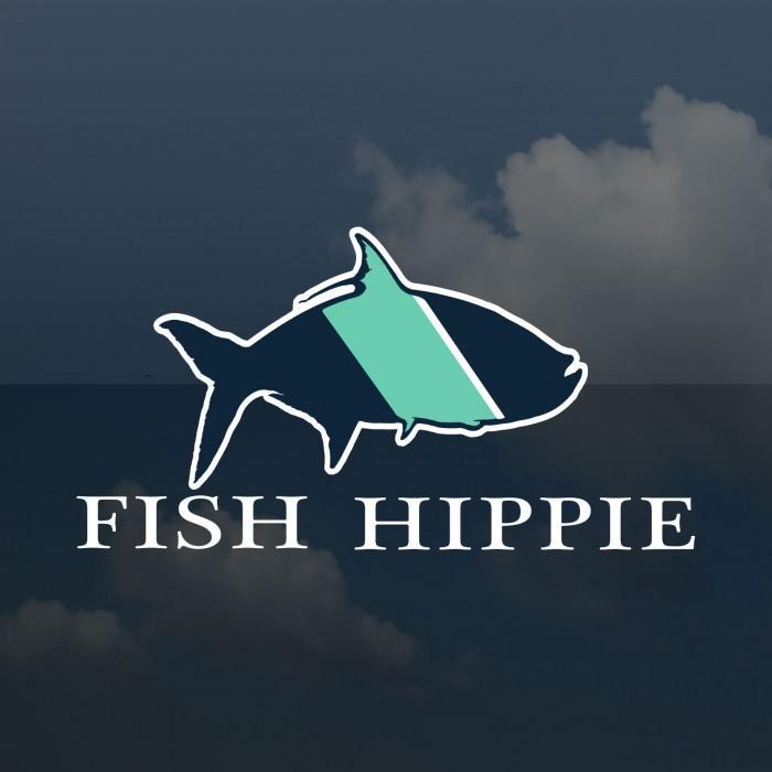 Hippie Fish Logo - Fish Hippie Sticker Die-Cut Window Sticker – Boaters Republic