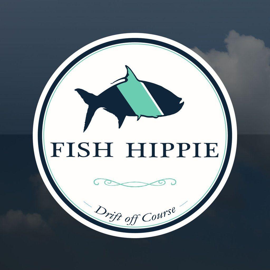 Hippie Fish Logo - Fish Hippie Sticker