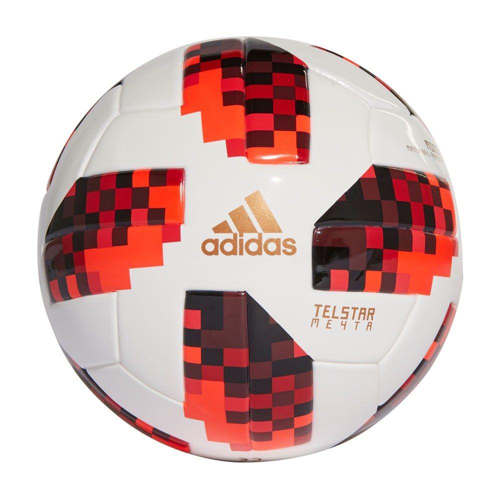 Red and White Soccer Ball Logo - adidas 2018 World Cup Russia Knockout Mini Ball - White | soccerloco
