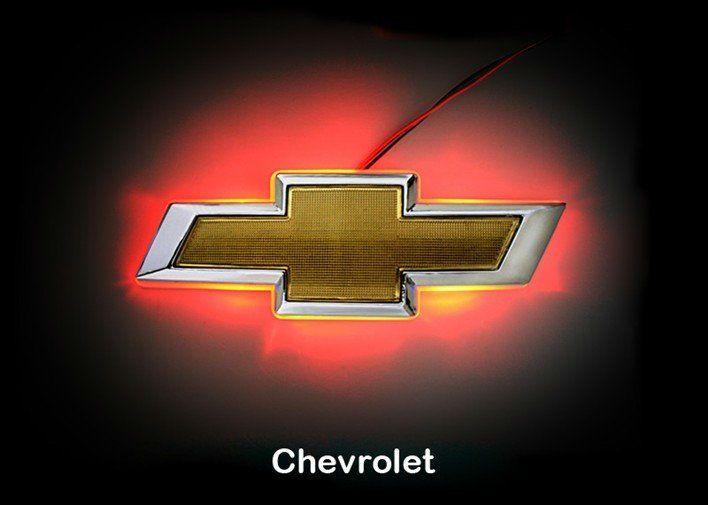 Red Chevrolet Logo - Buy Chevrolet Blue Emblem Logo Car Light Roundel Badge Online | Best ...