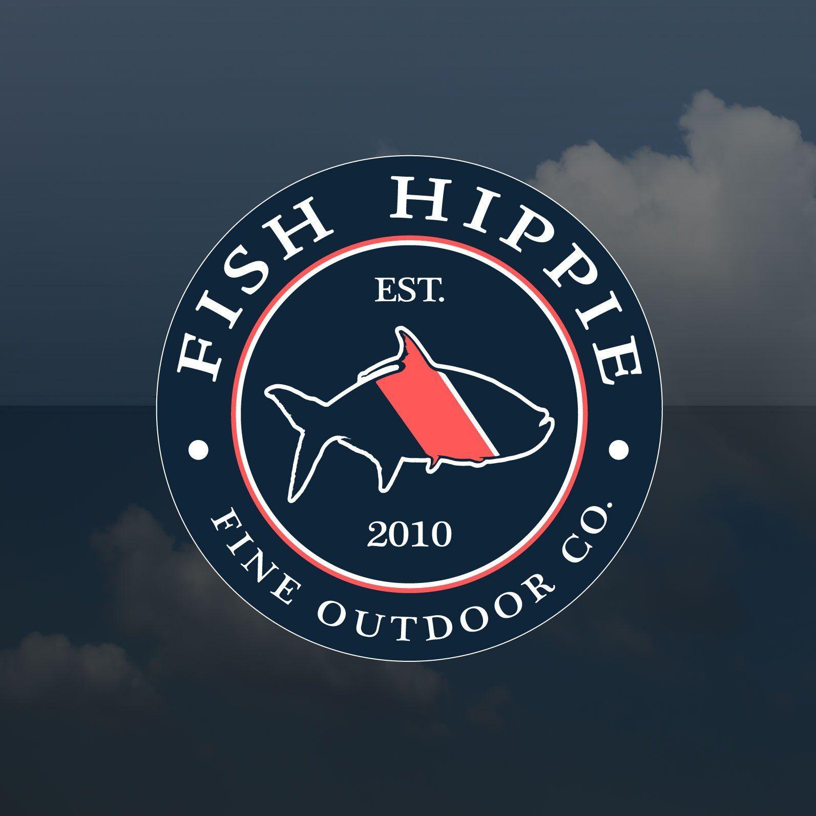 Hippie Fish Logo - Fish Hippie Round Seal Sticker