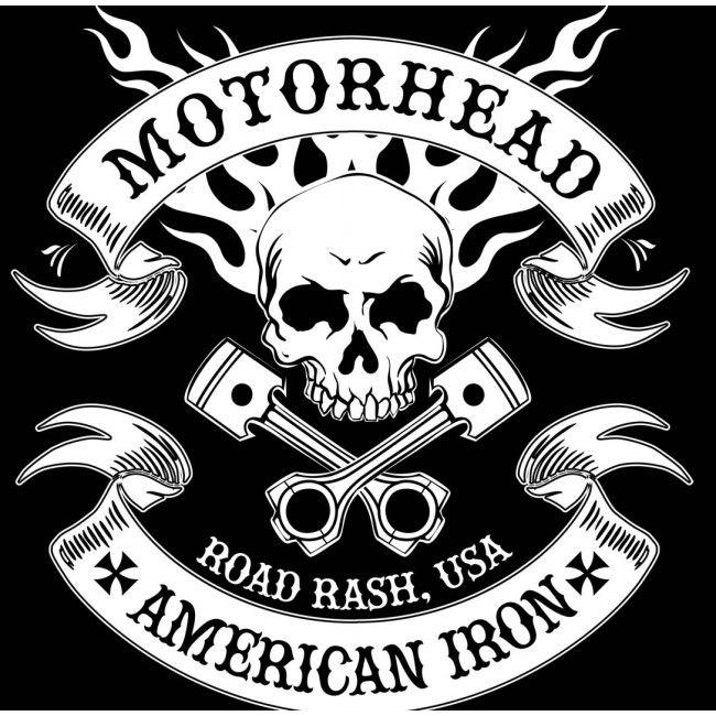 American Iron Logo - Road Rash Tees: Motorhead. American Iron. Biker T-Shirt. : Grungy ...