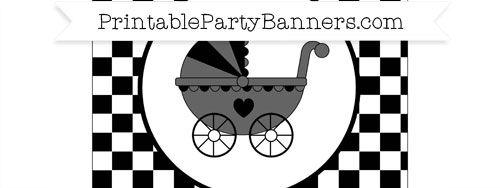 Checkered Square Logo - Black and White Square Checkered Baby Carriage