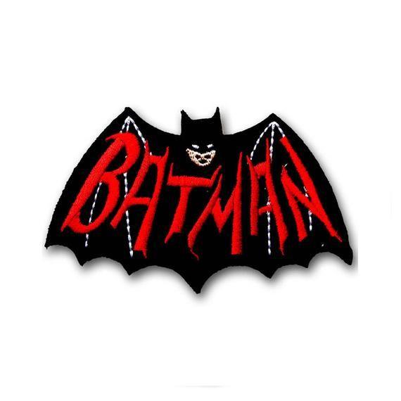 Red Bat Logo - Batman Red Bat Comic Super Hero Embroidered Patch Iron on | Etsy