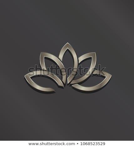 Zen Flower Logo - Platinum Lotus flower logo. Vector Icon #lotus #flower #platinum ...