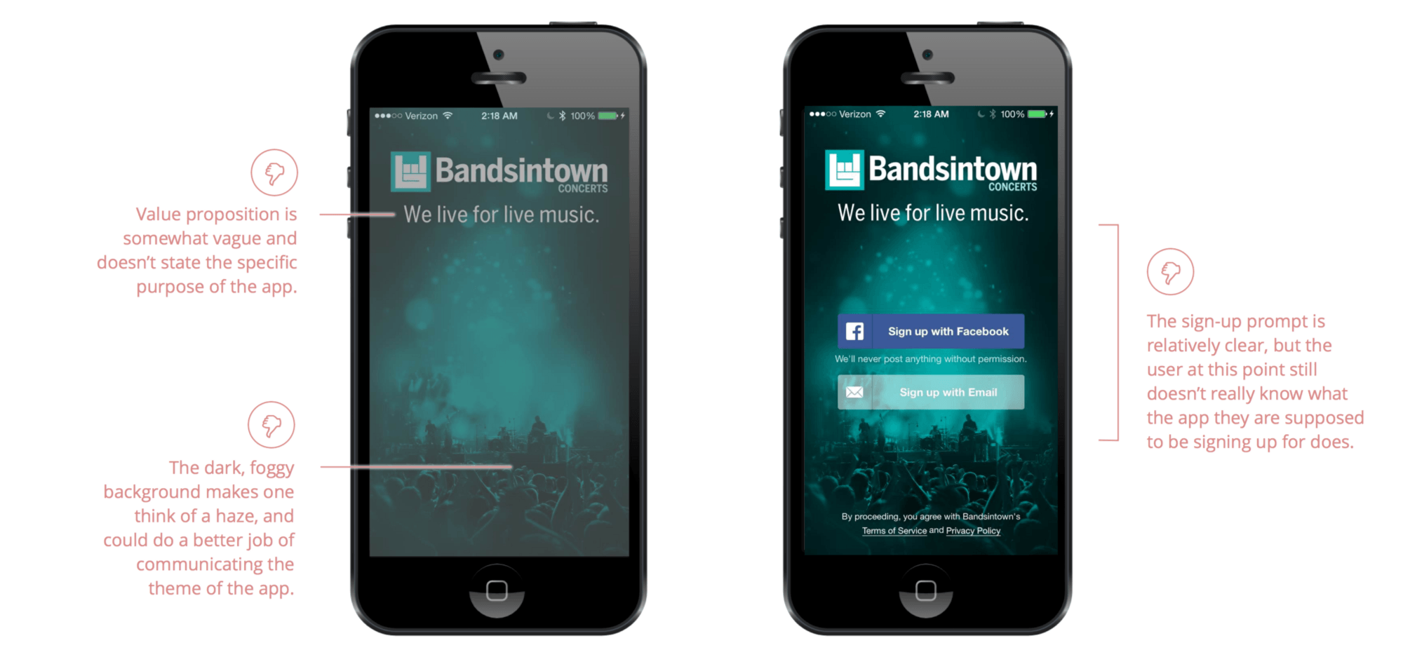 Bandsintown App Logo - Helping “Bandsintown” hit the right notes: Onboarding & Analysis