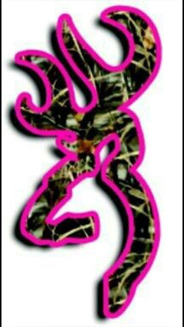 Pink Camouflage Browning Deer Head Logo - Pink Camouflage Browning Symbol. All things cool. Camo