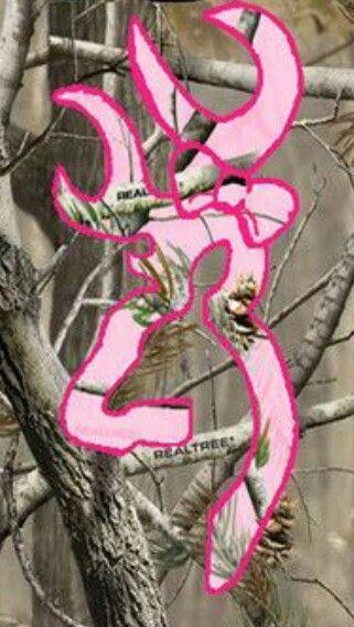 Pink Camouflage Browning Deer Head Logo - Pink Browning Camo. Cute wallpaper. Browning, Camo