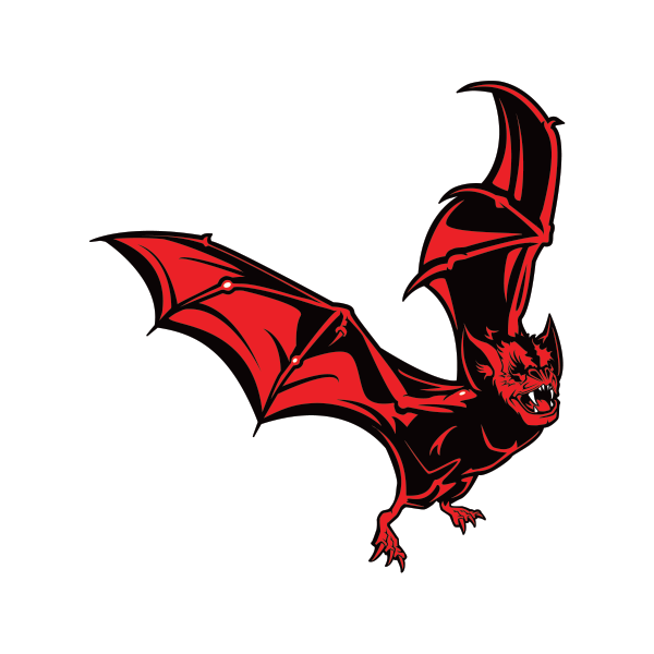 Red Bat Logo - Printed vinyl Red Bat