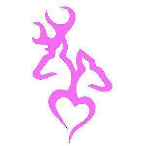 Pink Camouflage Browning Deer Head Logo - Browning Deer Head Heart Logo Style Decal will come