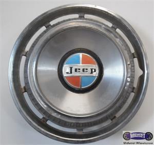 Red and Gold B Logo - Hubcap, 69 AMC, JEEP, CJ SERIES, RENEGADE, JEEPSTER