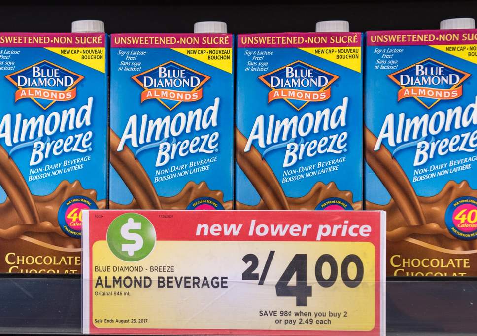 Blue Diamond Milk Logo - Thousands of Almond Breeze milk cartons recalled for containing ...