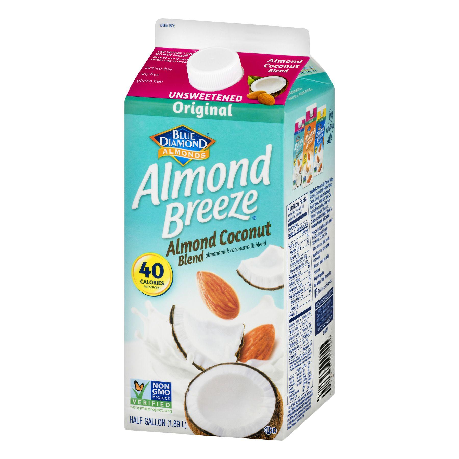 Blue Diamond Milk Logo - Blue Diamond Almond Breeze Unsweetened Almond milk Coconut Milk