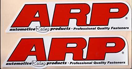 Red ARP Logo - ARP Racing Decals Stickers 11 Inches Long Size Set of 2