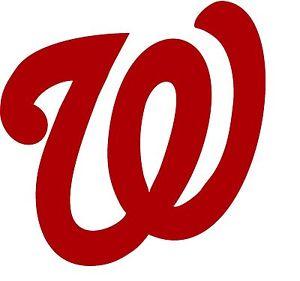 Nationals Logo - BOGO FREE! MLB Red Washington Nationals Logo Car Sticker Decal w/ no ...