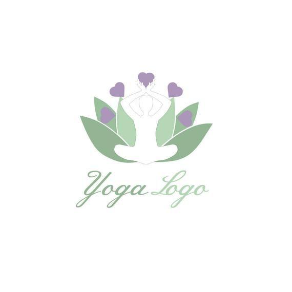 Zen Flower Logo - Yoga Logo Lotus Logo Meditation Logo Zen Logo Yoga Heart | Etsy