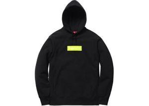 Real Black Supreme Box Logo - Supreme Box logo hoodie Black/Lime green | eBay