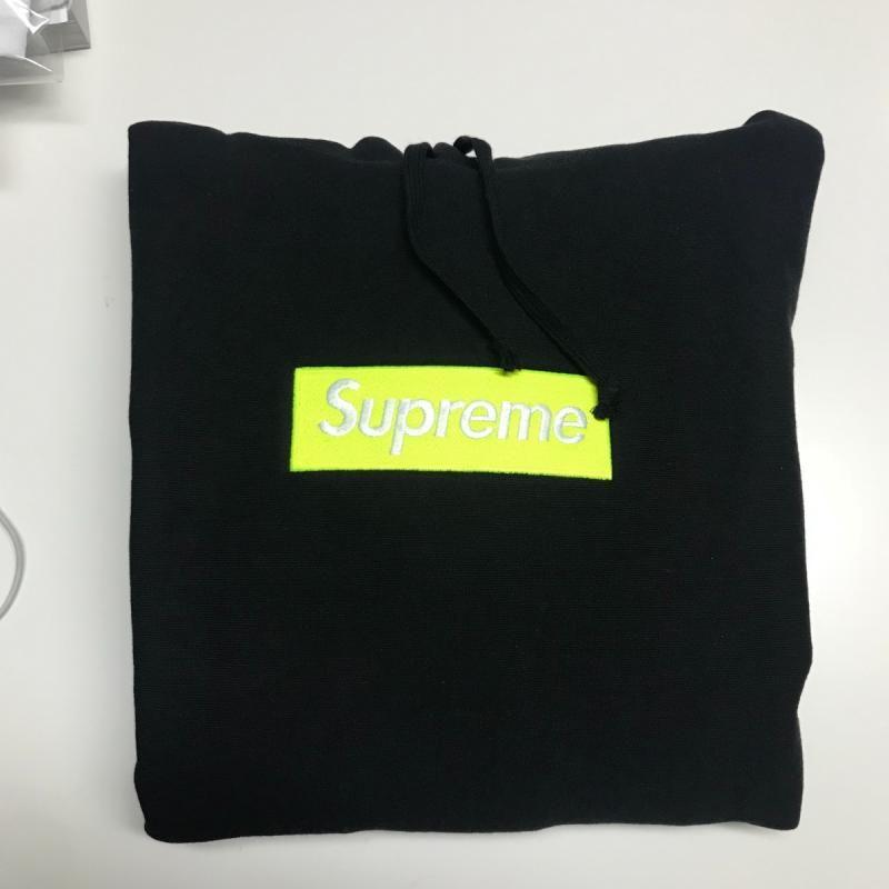 Real Black Supreme Box Logo - Supreme FW 17 Black lime Box Logo Hoodie • Sweatshirts • Strictlypreme