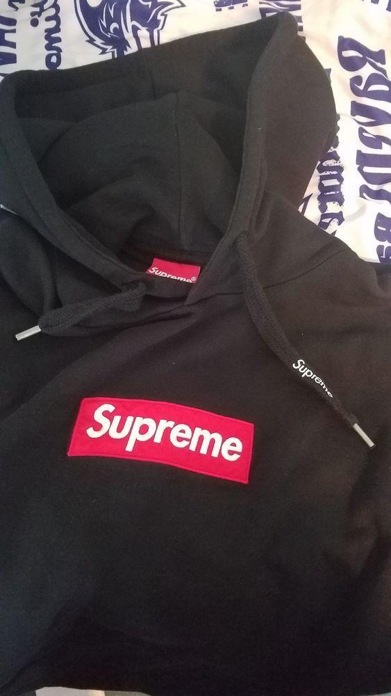 Real Black Supreme Box Logo - REAL Black Supreme box logo hoodie in 2018 | Activewear | Pinterest