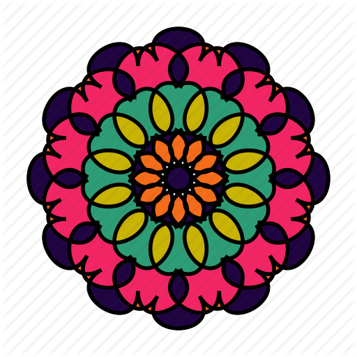 Zen Flower Logo - Color, flower, logo, mandala, orient, yoga, zen icon