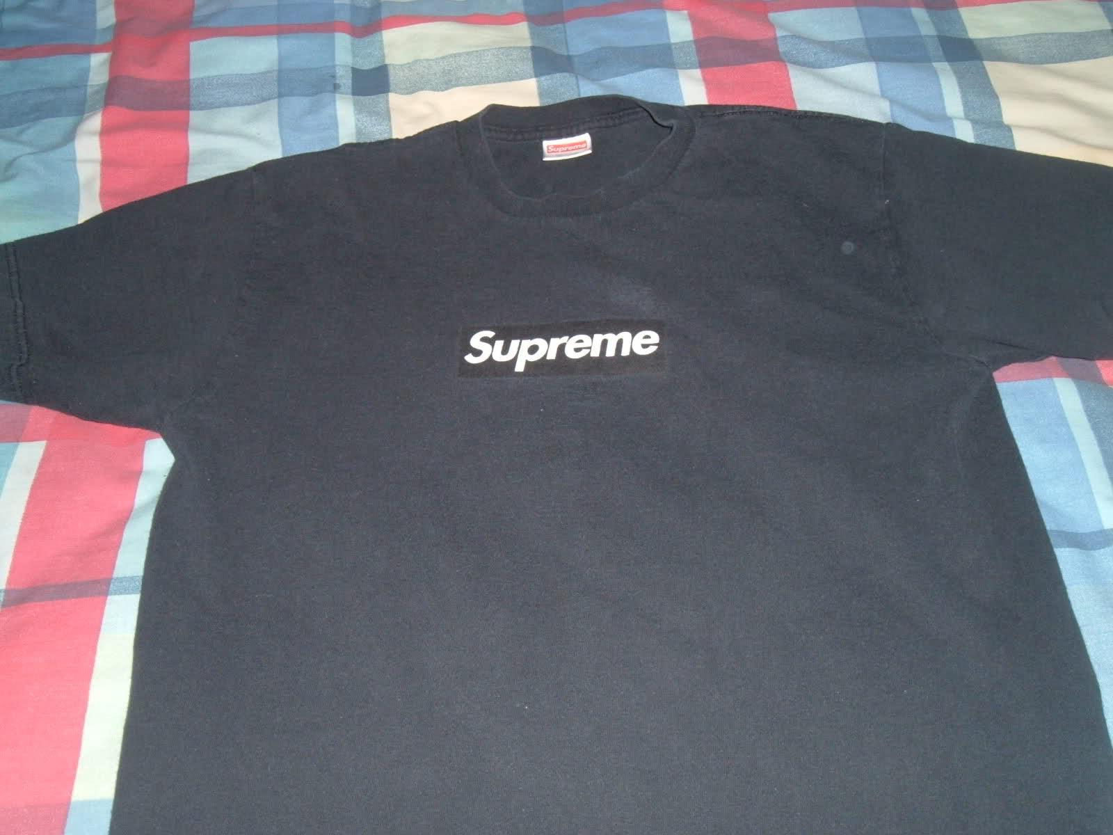 Real Black Supreme Box Logo - Chainz Rocks Rare Supreme Black Box Logo T Shirt, Joyrich LA