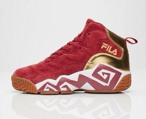 Red and Gold B Logo - Fila Sports Men's MASHBURN MB Shoes Brick Red/Metallic Gold 1BM00033 ...