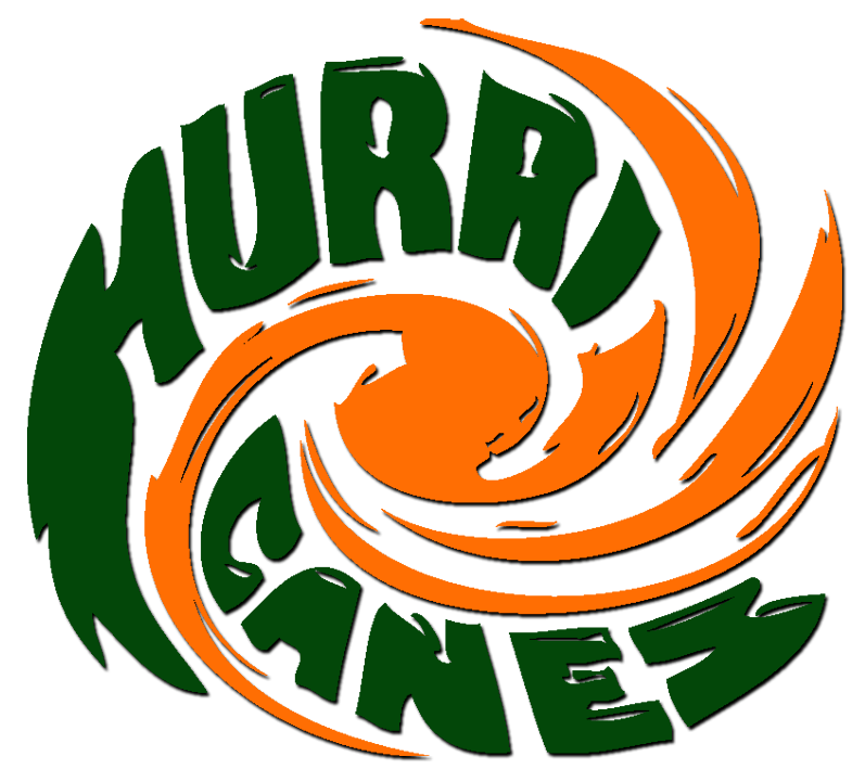 Orange and Green Hurricane Logo - Hurricanes. It's All About The U. Miami hurricanes, Hurricanes