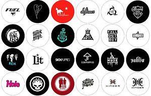 Alternative Band Logo - Alternative Punk Rock Band Logo 1 Pinback Pins Button FOB Black