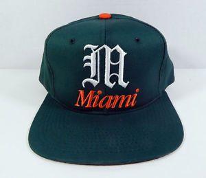 Orange and Green Hurricane Logo - Vintage Miami Hurricanes Green Orange Block Logo Snapback New Era ...
