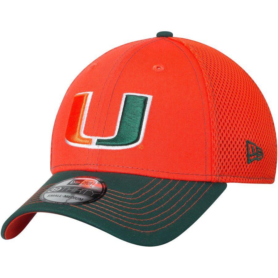 Orange and Green Hurricane Logo - New Era Miami Hurricanes Orange/Green 2-Tone Neo 39THIRTY Flex Hat