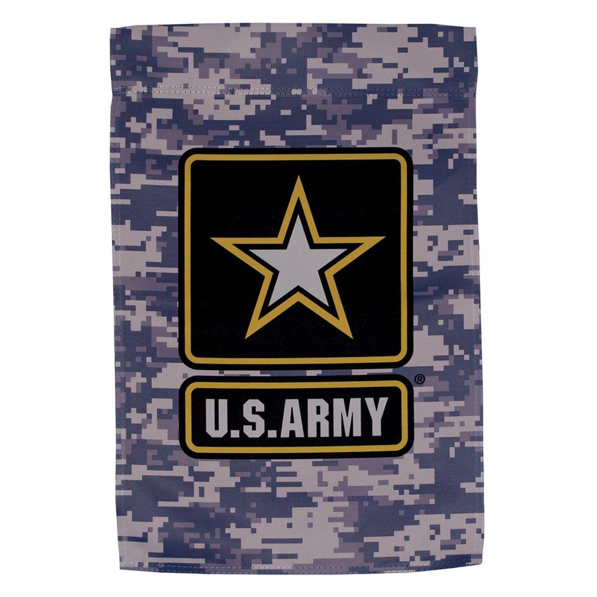 U.S. Army Logo - U.S. Army Logo Camo Garden Flag