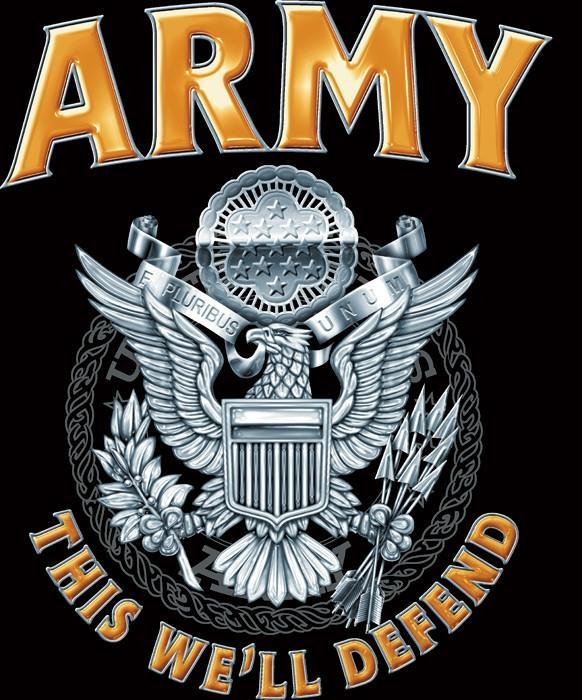 U.S. Army Logo - Black THIS WE'LL DEFEND T Shirt With US Army Logo Navy