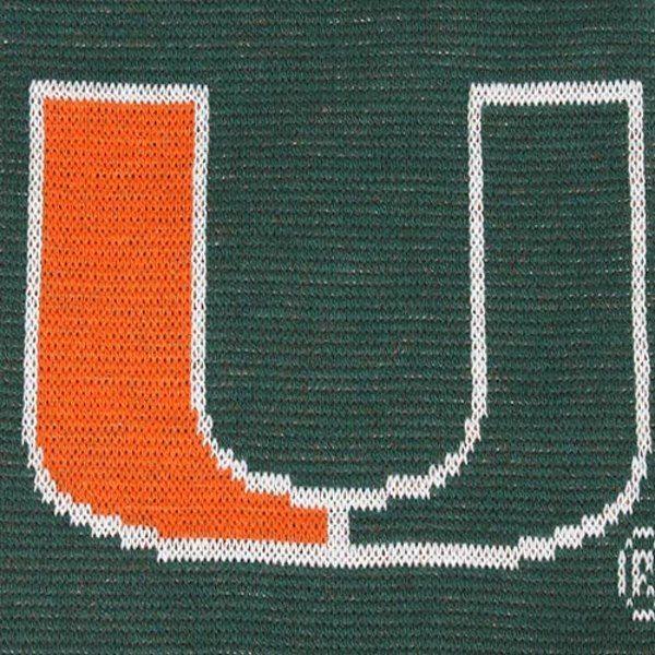 Orange and Green Hurricane Logo - Miami Hurricanes Team Stripe Scarf Green. Official Miami